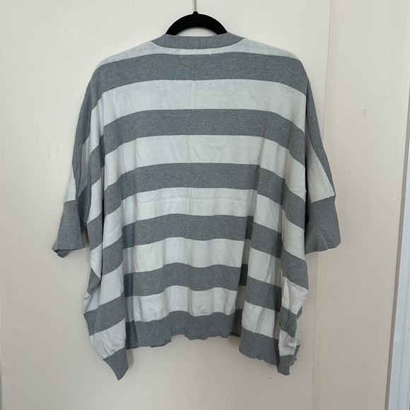 Michael Michael Kors Striped Cardigan Grey and White - Picture 3 of 4